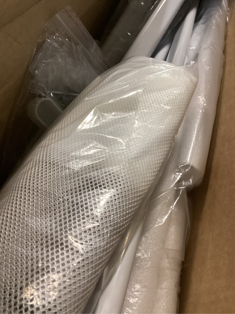 Condition photo showing Good Condition for Updated King Size Bed Rail for Toddlers: 3-Side Protection Bedrail with Headbroad for King Bed - Extral Tall Adjustable Child Safety Side Railing Guards for Infants Kids Child(78.7x78.7X 74.8”) Grey Updated King bed 78.7x78.7x 74.8"