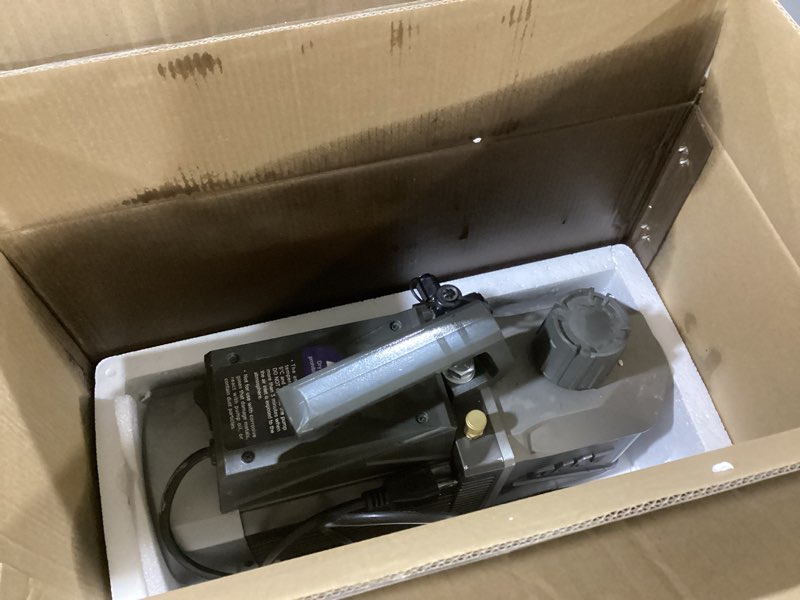 Condition photo showing Good Condition for Orion Motor Tech 14.4 cfm 2 Stage Vacuum Pump, 1.5 hp Rotary Vane HVAC Vacuum Pump with 1.5 Micron Ultimate Vacuum, AC Vacuum Pump for R134a R22 R410A