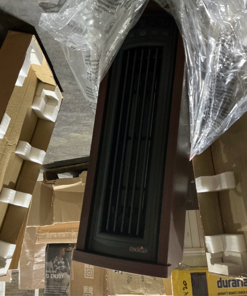 Condition photo showing Good Condition for Duraflame Portable Electric Infrared Quartz Oscillating Tower Heater  Cherry