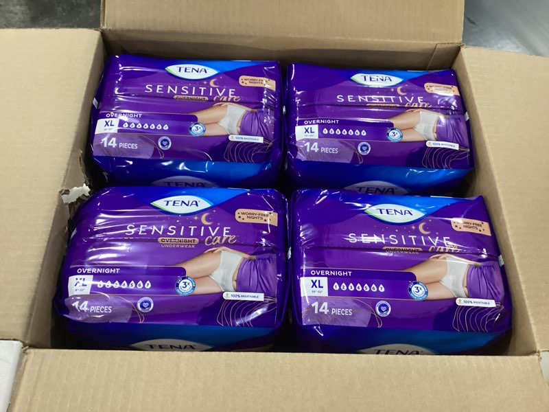 Condition photo showing New/Like New for TENA Sensitive Care Incontinence Underwear for Women - Overnight Absorbency - XL - 56ct