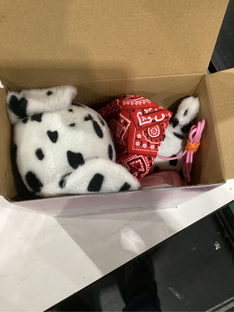 Condition photo showing New/Like New for YH YUHUNG Interactive Dalmatian Walking Dog Toy with Leash Remote Dog Toy for Kids, Plush Puppy That Walks, Barks & Wags, Electrnoic Pets Soft Interactive Stuffed Animal, Battery Powered Puppy, 3+ Walking Dalmatian