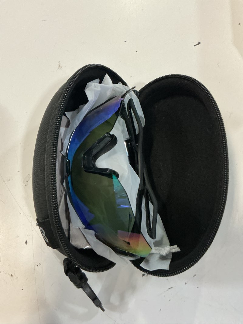 Condition photo showing Good Condition for lamicall 24g polarized sports sunglasses for men women - uv400 protection sun glasses for baseball running cycling fishing gray frame-blue green lens