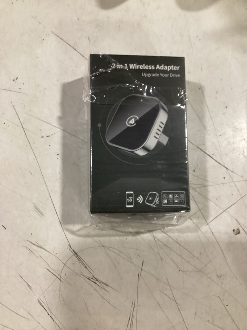 Condition photo showing New/Like New for teeran 2 in 1 wireless carplay and android auto adapter, easy setup plug and play, fast seamless use supports 1000+ cars with built-in wired car play/android auto compact sleek design car adapter | easy setup plug and play, fast seamless use, supports 1000+ cars with built-in wired car play/android auto, compact design