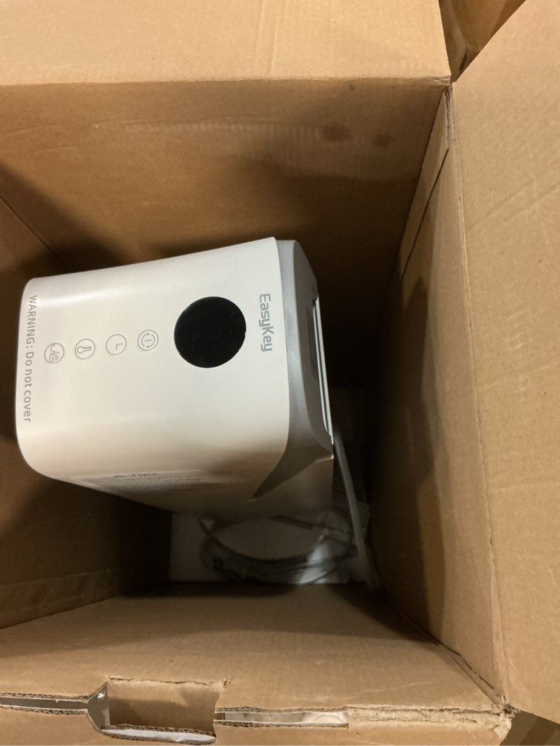 Condition photo showing Good Condition for easykey space heater for large rooms, 24-inch electric indoor heater, 1500w ceramic ptc heater, air purifying filter tower heater, 80° wide angle swing timer, overheating and fall protection, white