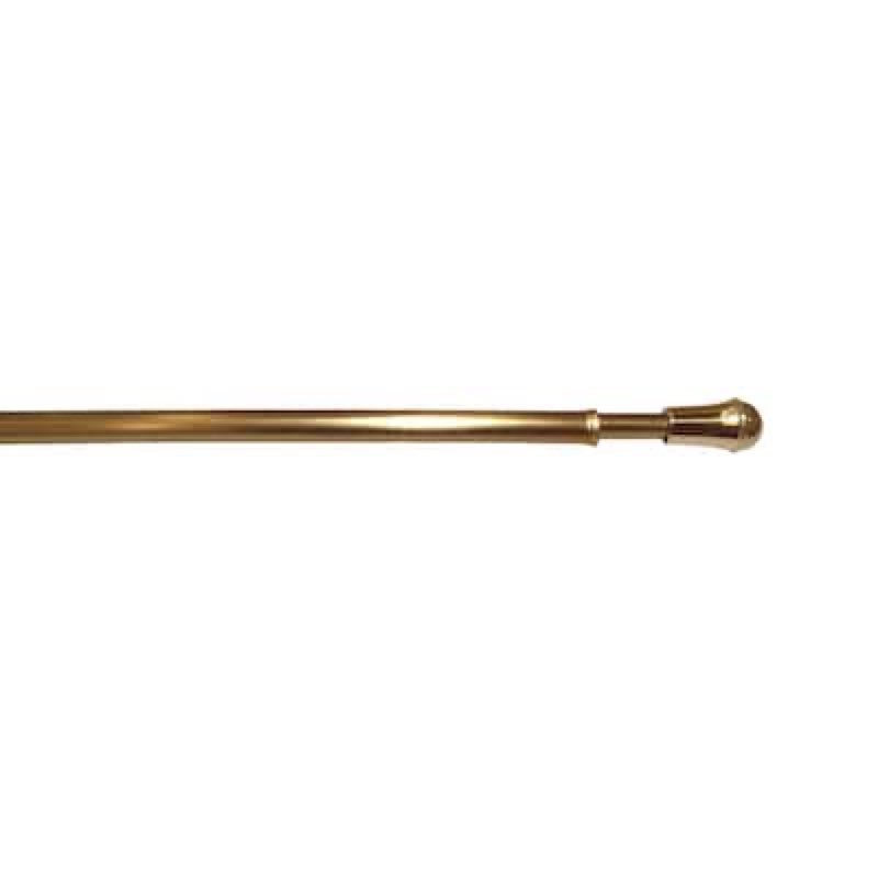 Project Source 28-in to 48-in Brass Steel Sash Rod with Finials