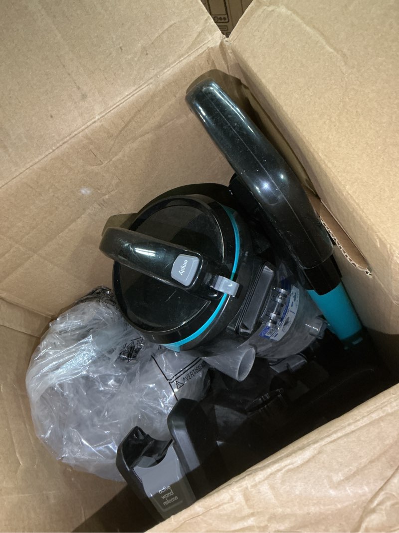 Condition photo showing As Is for Bissell CleanView Rewind Upright Bagless Vacuum with Automatic Cord Rewind & Active Wand, 3534 Black/Teal