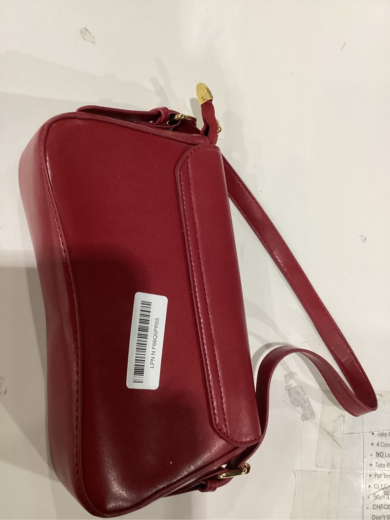 Condition photo showing Good Condition for amszke shoulder bag for women y2k crossbody purse pu leather underarm handbag 2 adjustable strap for daily commute travel red