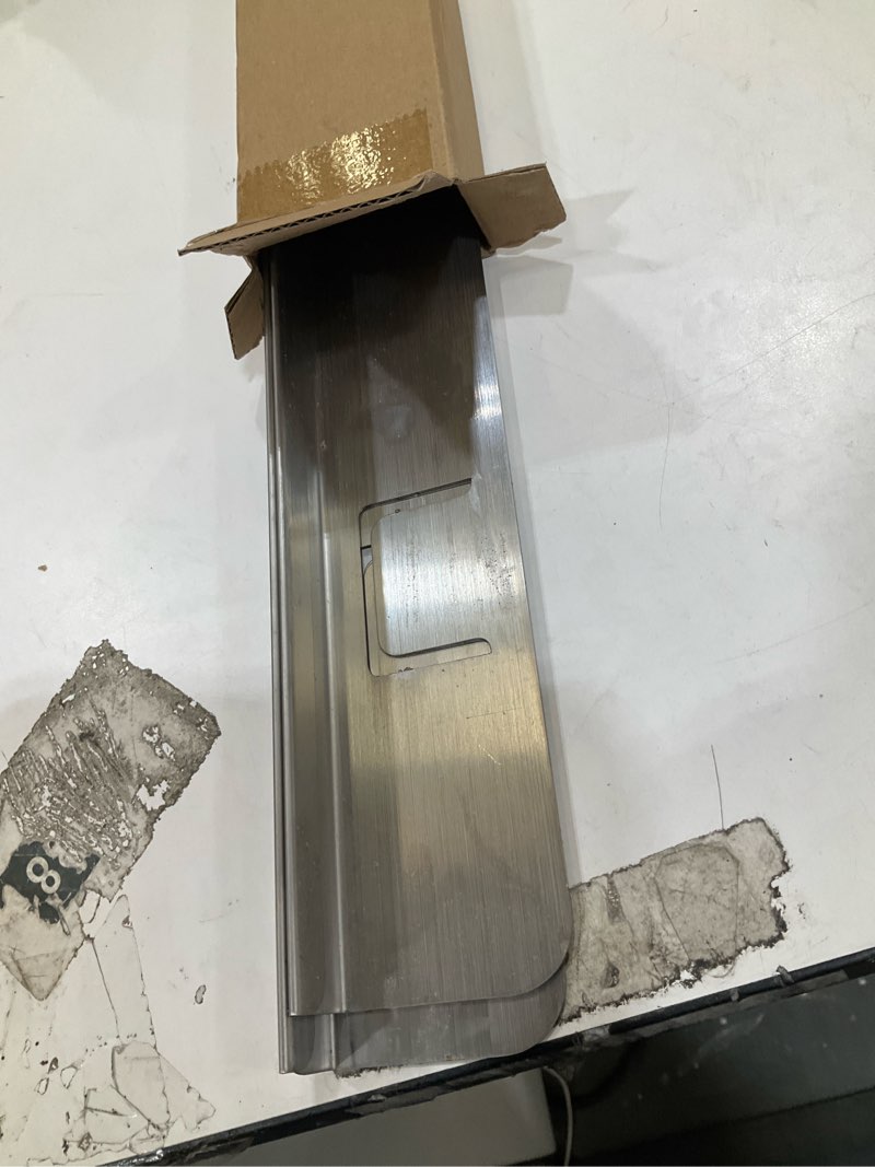 Condition photo showing Good Condition for stove gap covers,stove counter gap covers, stove gap filler, stainless stove gap cover retractable lengths 13.8" to 27.5" for a variety of furnaces, eliminates gap between counter & appliances l-silver