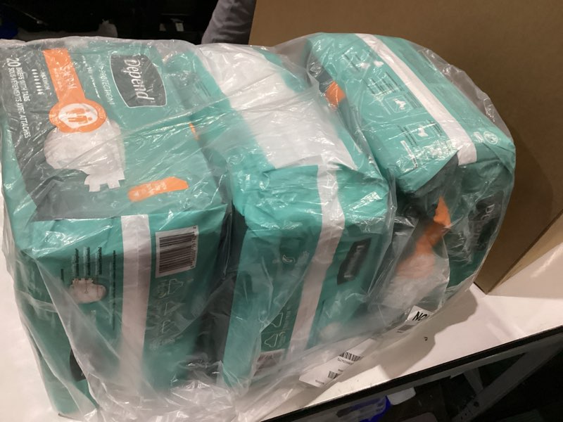 Condition photo showing New/Like New for depend adult diapers with tabs, incontinence protection with tabs, unisex, small/medium (19–34" waist, up to 170 lbs), maximum absorbency, 60 count (3 packs of 20)