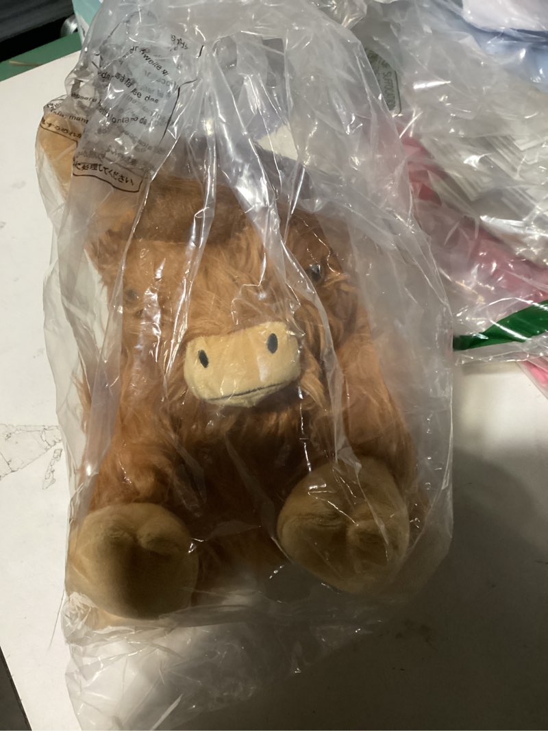 Condition photo showing Good Condition for Heatable & Coolable Highland Cow Stuffed Animals Plushie, Microwavable Heating Pad for Soothing & Relaxation, Lavender Scented Cattle Plush Toys for Stress Relief, Stuffed Cow Gifts 1Pcs-Highland Cow 1.0
