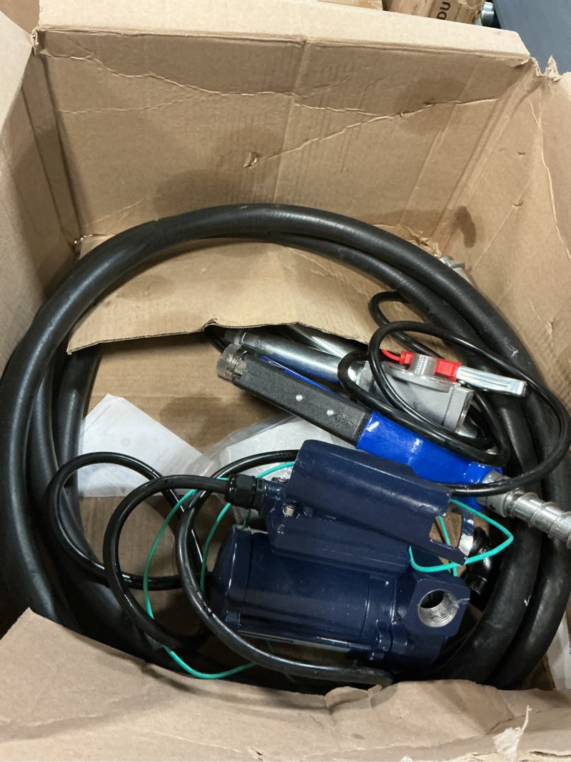 Condition photo showing As Is for 12V Fuel Transfer Pump 15 GPM, Diesel Transfer Pump 12 Volt with Auto Shut Off Nozzle, Hose & Filter, Electric Gasoline Transfer Pump Kit for Fuel Tank, Gasoline, Diesel, Kerosene