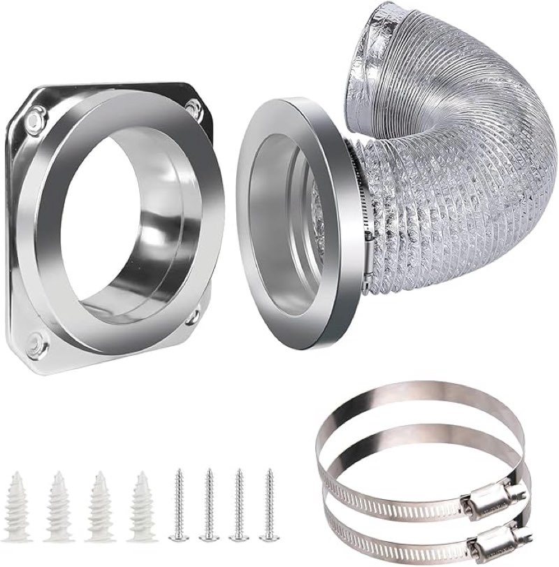 dvc-180 magnetic dryer vent coupling connector kit easy to clean quick connector including a 3.3ft 4\\\" duct and two clamps