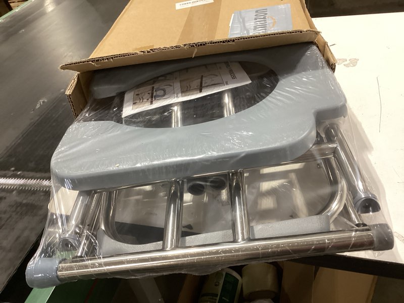 Condition photo showing New/Like New for Raised Toilet Seat with Arms, 22in Width, Height Adjustable, Reinforced and Anti-Skid Design, Commode Chair and Safety Frame for Most Toilets?Bathroom Assist Frame for Elderly, Handicap?Widen?