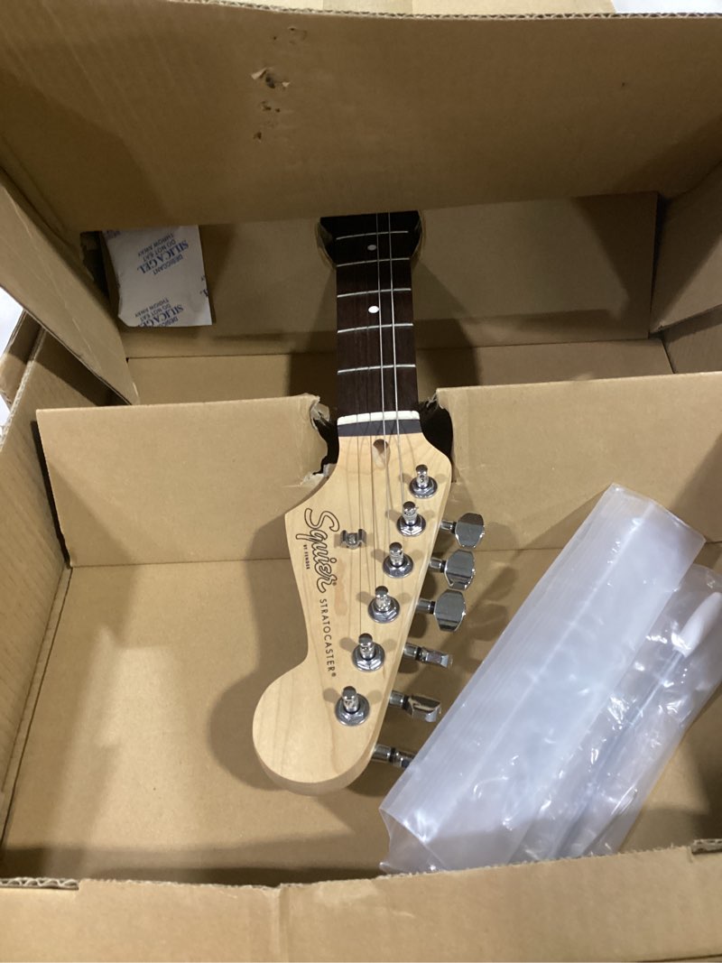 Condition photo showing Good Condition for Fender Squier Debut Series Stratocaster Electric Guitar, Beginner Guitar, with 2-Year Warranty, Includes 3 Months of Free Lessons, 2-Color Sunburst with Matte Finish