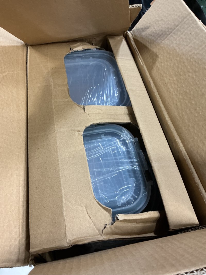 Condition photo showing New/Like New for komuee 24 pieces glass food storage containers set,meal prep containers-stackable airtight glass storage containers with lids,freezer, microwave, oven safe,gray