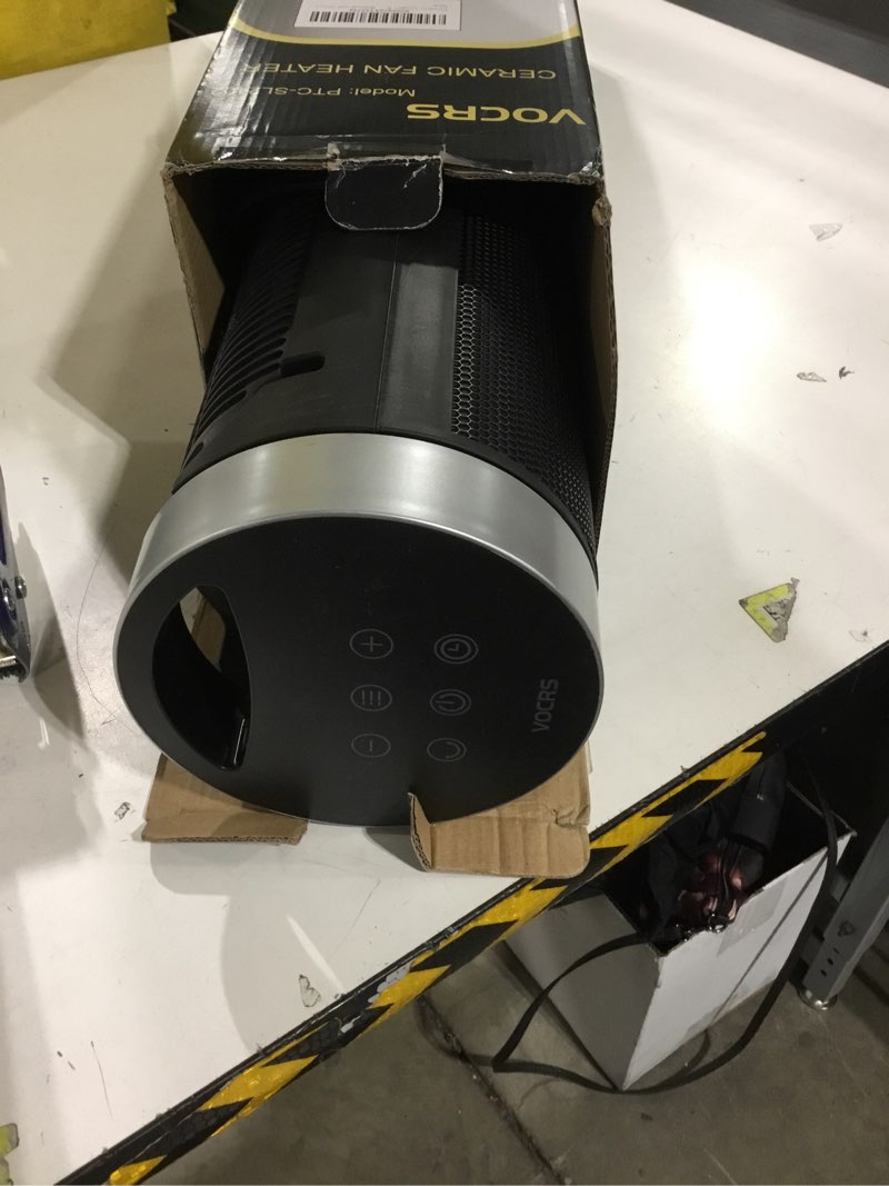 Condition photo showing As Is for Space Heater for Indoor Use with Remote - 70° Oscillating Tower Electric Heater, 24 Inchs, 12H Timer, 1500W Quiet PTC Ceramic Heating with Thermostat, Fast Safety Heat for Office, Home, Bedroom