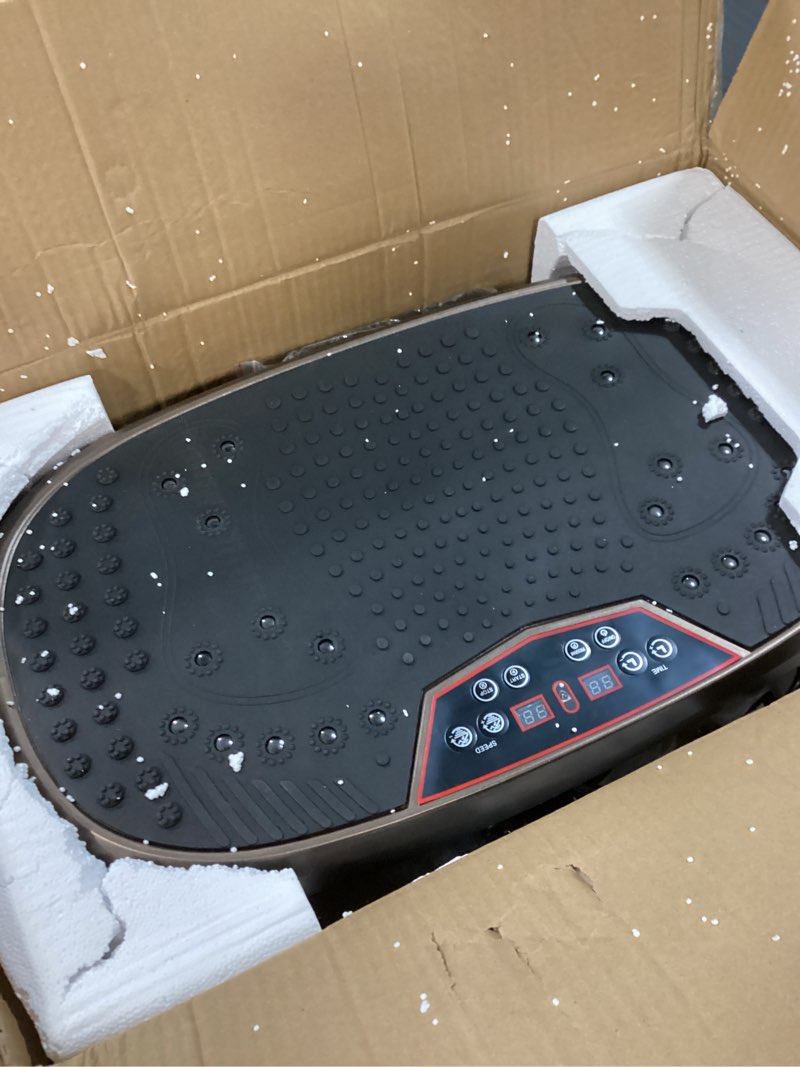 Condition photo showing Good Condition for softgym vibration plate exercise machine for lymphatic drainage,power vibrate stand shake board 450 lbs capacity whole body workout waver with fitness resistance bands weight loss gifts for women men slim- dark black