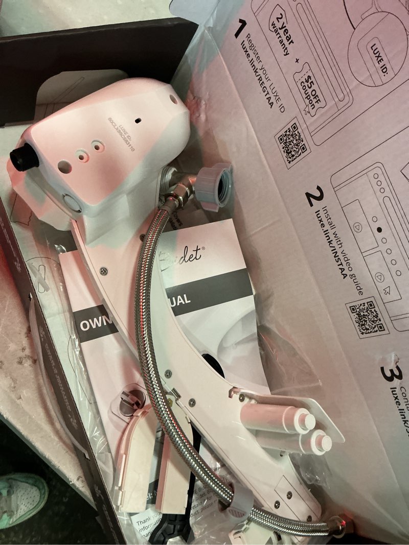 Condition photo showing Good Condition for luxe bidet neo 185 plus - dual nozzle, non-electric bidet attachment for toilet seat, patented slide-in install, 360° self-clean, ez-lift to clean, feminine & rear wash (chrome)