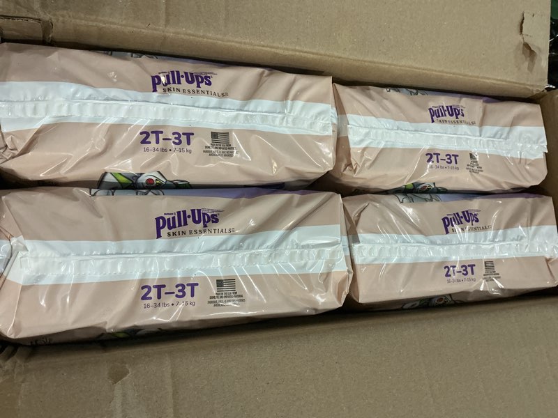 Condition photo showing New/Like New for pull-ups boys' skin essentials potty training pants, training underwear, 2t-3t (16-34 lbs), 124 ct (4 packs of 31) 2t-3t 124