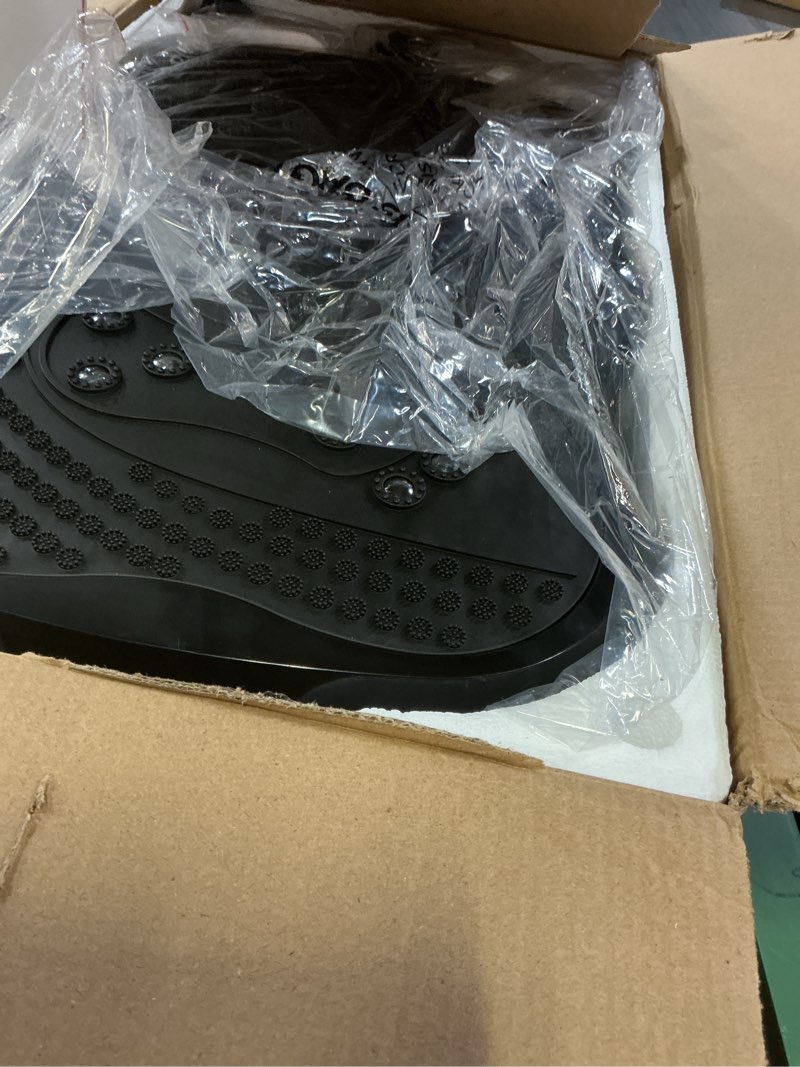Condition photo showing Good Condition for vibration plate exercise machine, 130 levels full body workout vibrating plate for lymphatic drainage weight loss, 450 lbs capacity shake platform with resistance bands bluetooth for women men