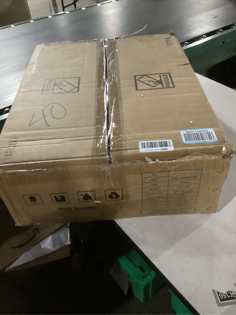 Condition photo showing New/Like New for Vessel Sink 19\" x 15\" Rectangle Bathroom Sinks Above Counter, Countertop Bathroom Vessel Sinks, White Modern Ceramic Vanity Sink (19\" x 15\" black-rectangle) Visit the MIJIC Store