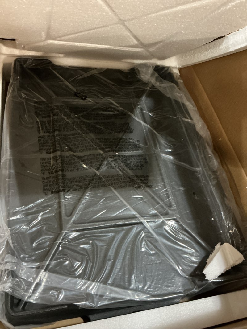 Condition photo showing New/Like New for utheer 23" x 16" cast iron griddle for gas grill and stove top, universal flat top griddle with pre-seasoned nonstick coating, x-shaped reinforced ridges, perfect for healthy cooking, parties, camping cast iron 23" x 16" x 2.6"