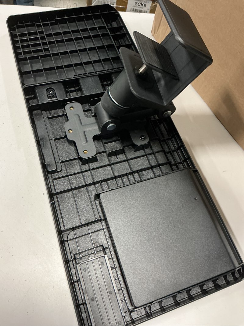 Condition photo showing Good Condition for klearlook upgraded adjustable keyboard tray for above desk & under desk use - ergonomic sit-stand keyboard riser with 360° rotation, 24.4"×10" keyboard stand with wrist rest & storage drawer - black