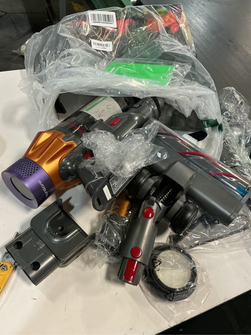 Condition photo showing As Is for sunsare cordless stick vacuum cleaner with touch screen, self-standing,wall mount charging, handheld vacuum cleaners for home/pet hair/carpets/hard floors(x7a)