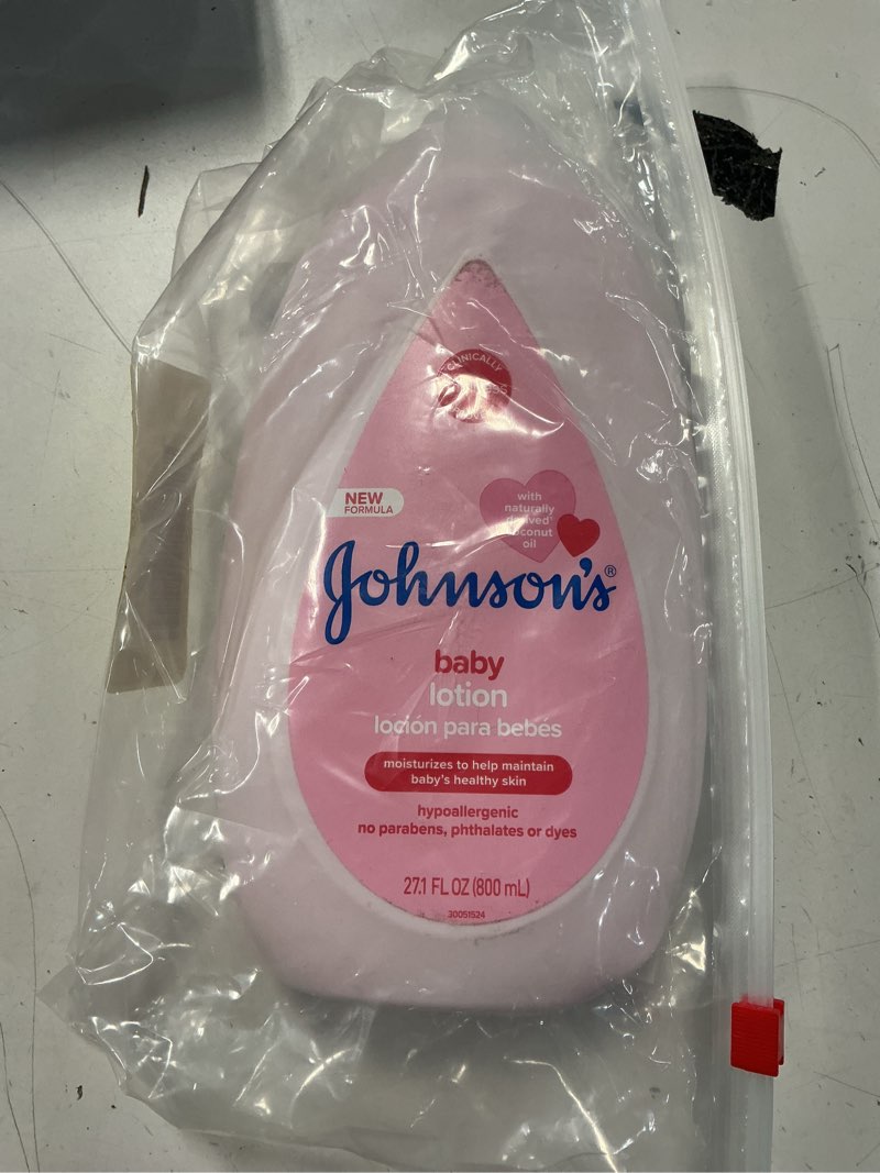 Condition photo showing Good Condition for johnson's baby lotion with coconut oil, aloe vera & vitamin b5, 72 hr hydration, skin moisturizer, hypoallergenic, safe for newborn, protects from dryness &; strengthens skin, 27.1 fl. oz 27.1 fl oz (pack of 1)