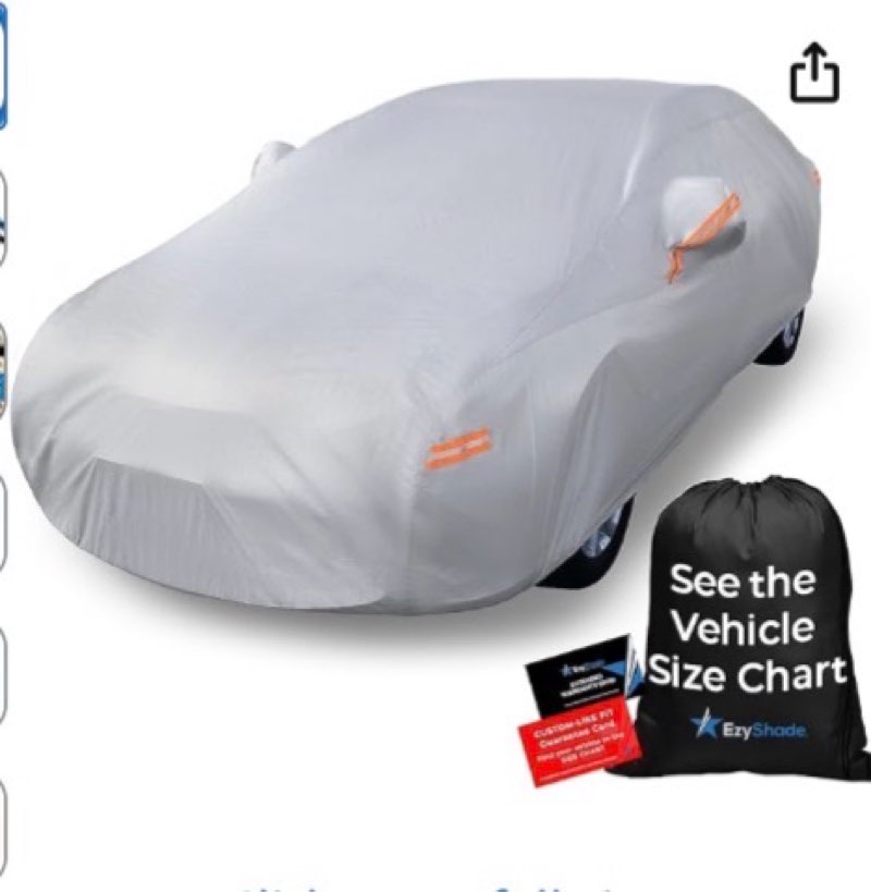 Similar EzyShade 10-Layer Car Cover Waterproof All Weather - See Vehicle Size-Chart - Car Covers for Automobiles & Car Snow Cover - Full Exterior Covers - Winter Rain Sun SUV Sedan. Size A4 (See SizeChart)