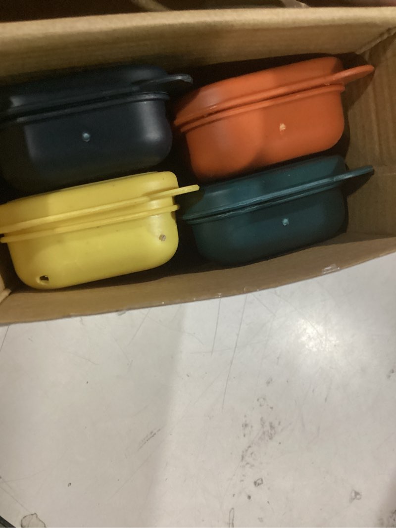 Condition photo showing Good Condition for Yinkin 4 Pack Portable Travel Utensils Set with Case Reusable Stainless Steel Silverware Flatware Camping Cutlery Include Fork Spoon Knife for Work School Dishwasher Safe(Mixed Color) Blue,Orange,Green,Yellow 4