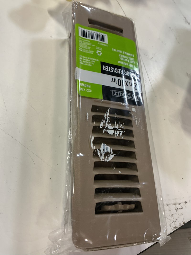 Condition photo showing Good Condition for 2 in. x 10 in. brown floor diffuser(pack 2)