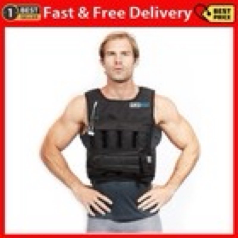 Runmax Pro Weighted Vest 12Lbs/ 20Lbs/ 40Lbs/ 50Lbs/ 60Lbs with Shoulder Pads Op