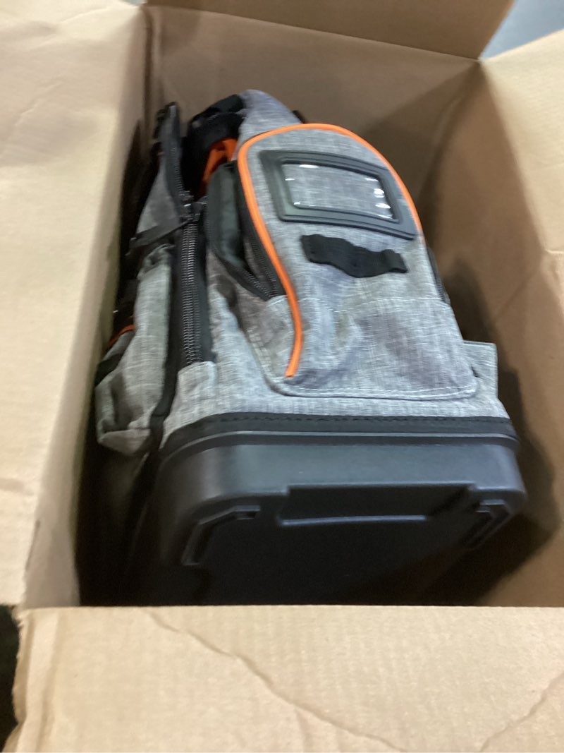 Condition photo showing Good Condition for Tool Bag Backpack - Heavy Duty Tool Backpack Water-resistant HAVC Tool Bag Organizer, Electrician Tool Bag with Molded Base and 1680D Ballistic Weave Polyester, Gray