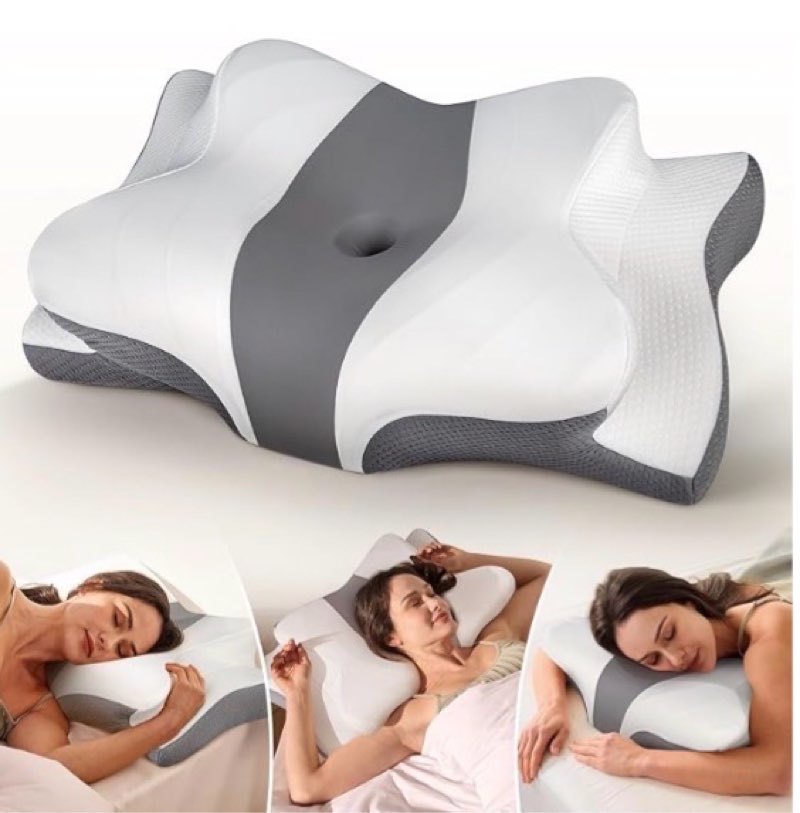 cozyplayer true cooling cervical neck pillow for pain relief, ergonomic side sleeper pillow for neck support, odorless orthopedic contour memory foam pillows, bed pillow for back stomach sleeper