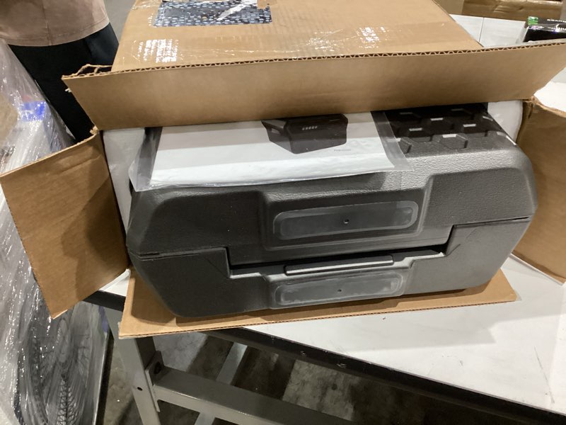 Condition photo showing Good Condition for sentrysafe fireproof and waterproof lock box with digital keypad lock, shelf safe for documents, jewelry, 0.36 cubic feet, 7.6 x 16.5 x 14.8 inches, chw30300 combination lock