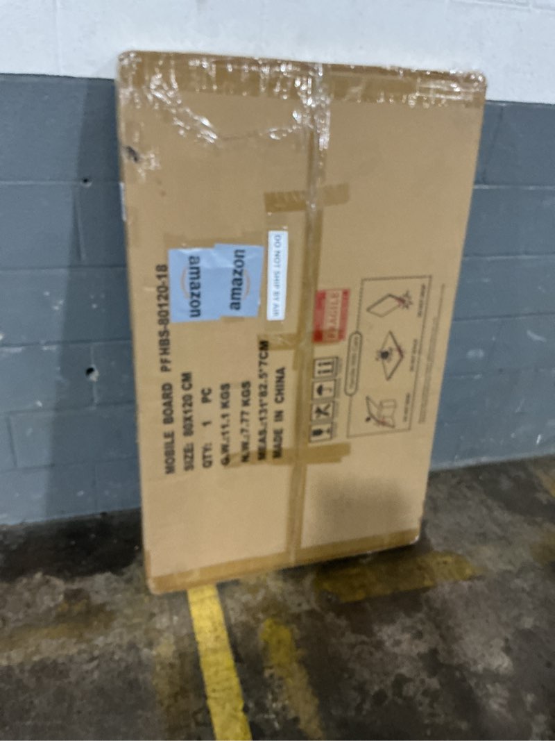 Condition photo showing Good Condition for Double Sided Cork Board White Board, 32 x 48 inches Large Cork Board for Office, Height Adjustable Magnetic Dry Erase Board on Wheels, Portable Freestanding Natural Corkboard for Displaying, Planning Cork & Black