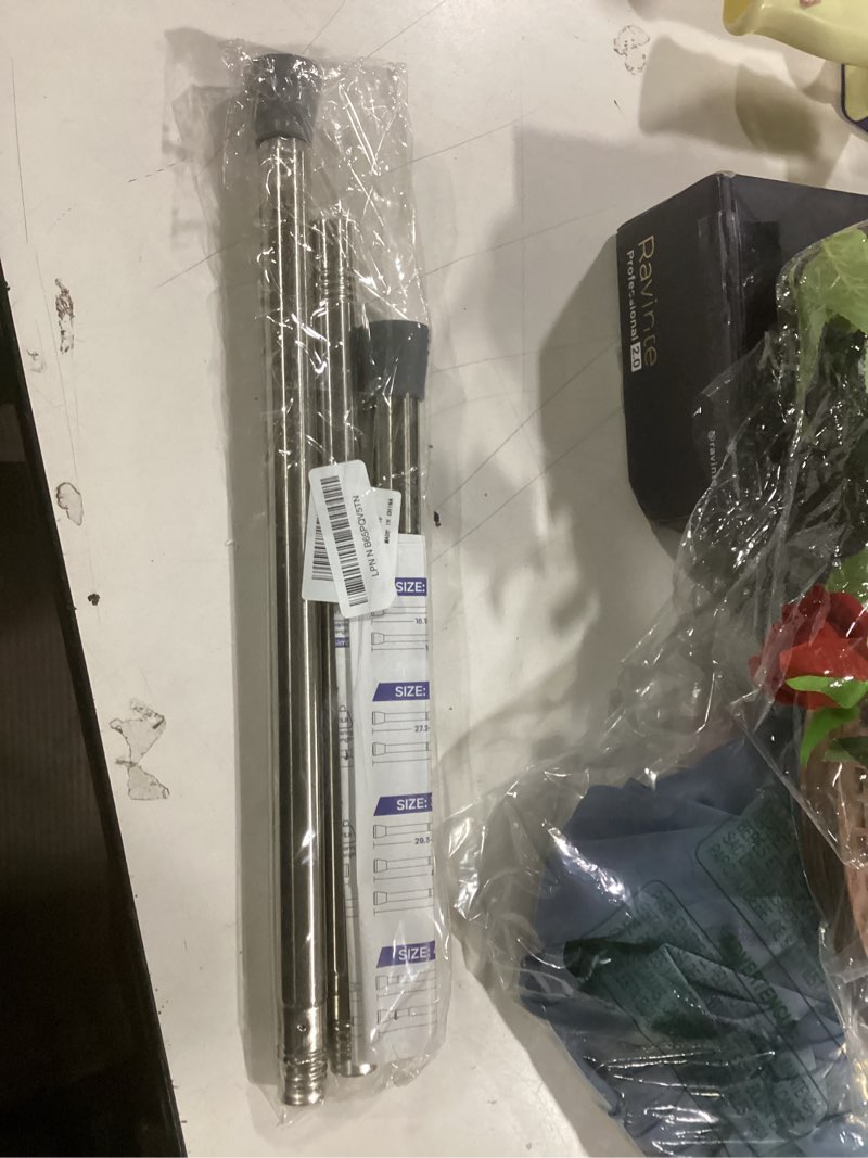 Condition photo showing Good Condition for AIZESI Tension Curtain Rod Spring Tension Rods for Windows 28 to 48 Inch, 7/8 Diameter Silver, Adjustable Curtain Rods No Drilling, Shower Curtian Rod for Bathroom, Doorway, Closet Silver 28" to 48"-1Pcs