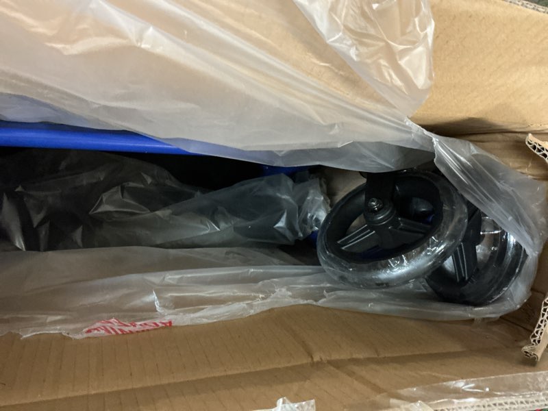 Condition photo showing Good Condition for Medline Aluminum Rollator Walker with Seat, Blue, 250 lb. Weight Capacity, Lightweight, 6” Wheels, Foldable, Adjustable Handles, Rolling Walker for Seniors