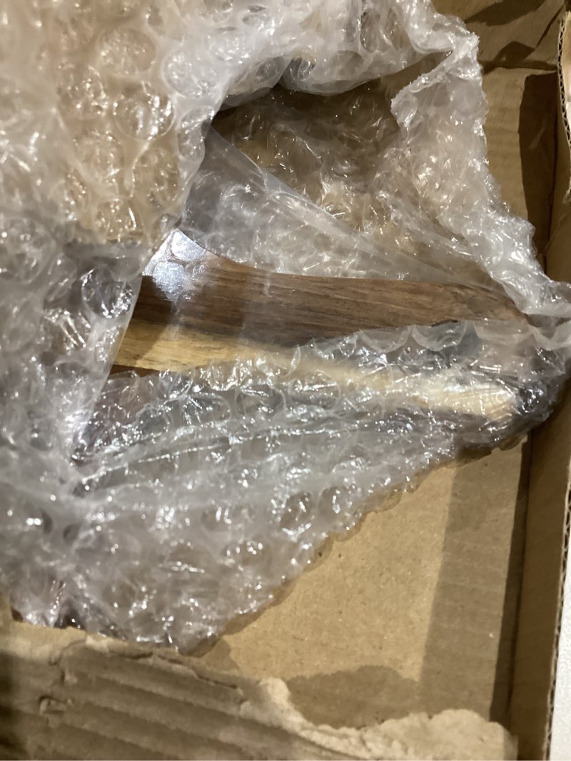 Condition photo showing New/Like New for Serving Board, Acacia Wood Cutting Board with Handle Wooden Cheese Board Charcuterie Boards Wood Board for Food Bread Fruit 15x7.5x0.6 Inch 15"L x 7.5"W
