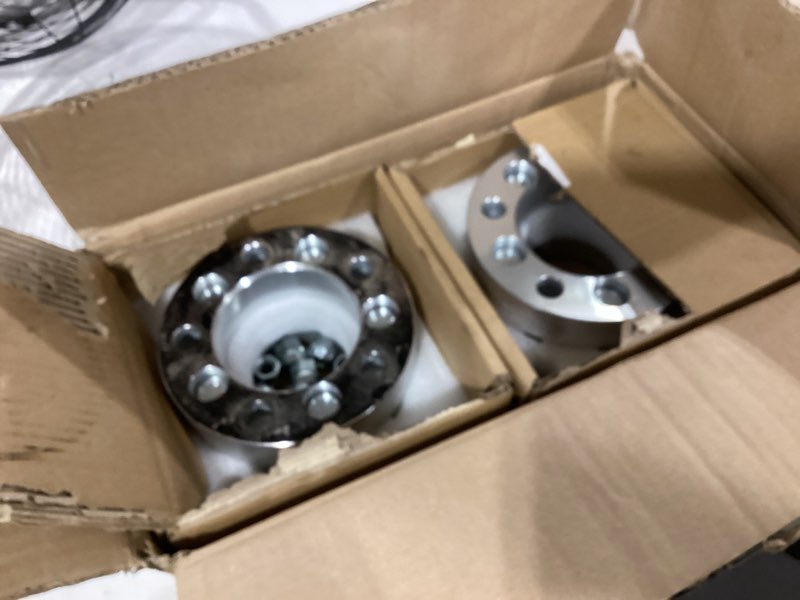 Condition photo showing As Is for eccpp 4pcs 1.25 inch 5x4.75 to 5x4.5 wheel adapters conversion 5x120.65mm to 5x114.3mm for chevy camaro | for corvette for s10 blazer for s10 for sonoma(rear,2wd)(not fit stock rims) 4x silver