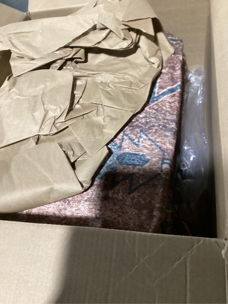 Condition photo showing New/Like New for (similar to) 8x10 area rugs for living room rug washable: abstract large rug for dining room bedroom carpet non slip 8 by 10 indoor modern nursery home office blue grey blue/grey 8' x 10' (rectangular)