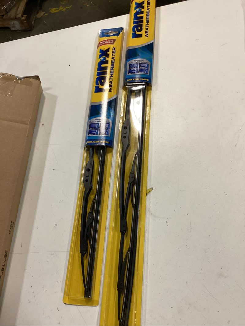 Condition photo showing New/Like New for Rain-X 820147 WeatherBeater Wiper Blades, 26" and 16" Windshield Wipers (Pack of 2), Automotive Replacement Windshield Wiper Blades That Meet Or Exceed OEM Quality And Durability Standards