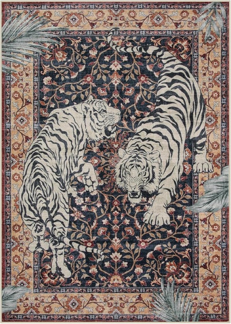 moynesa tiger washable area rugs for living room