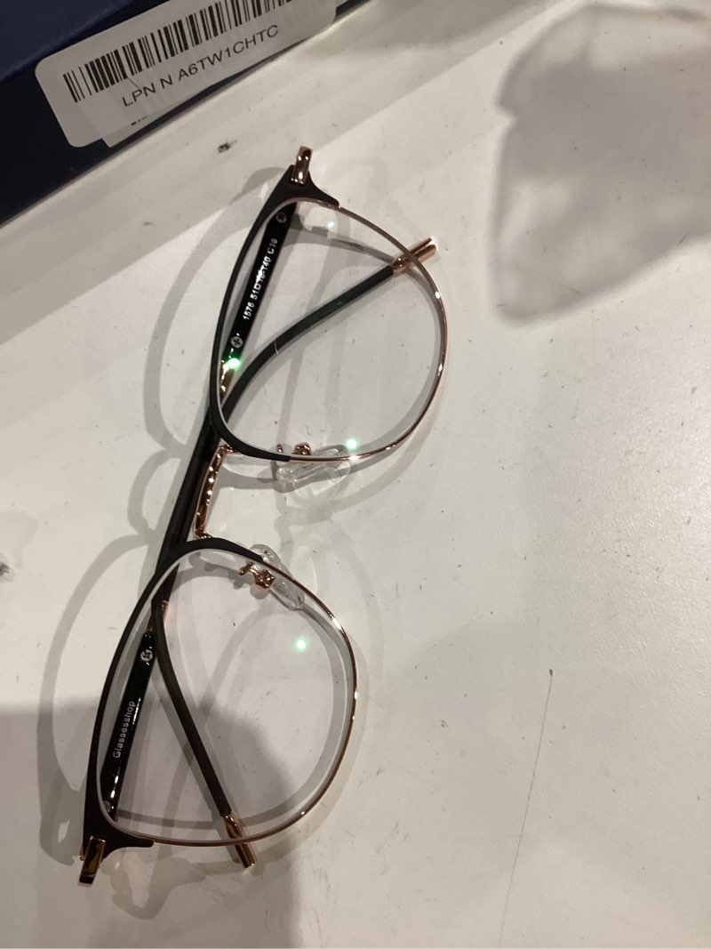 Condition photo showing Good Condition for GUDVUE Blue Light Glasses, Computer/Gaming/TV/Phones Glasses for Women/men, Anti Glare/UV400/Eye Strain, Rose Gold Rose Gold Clear