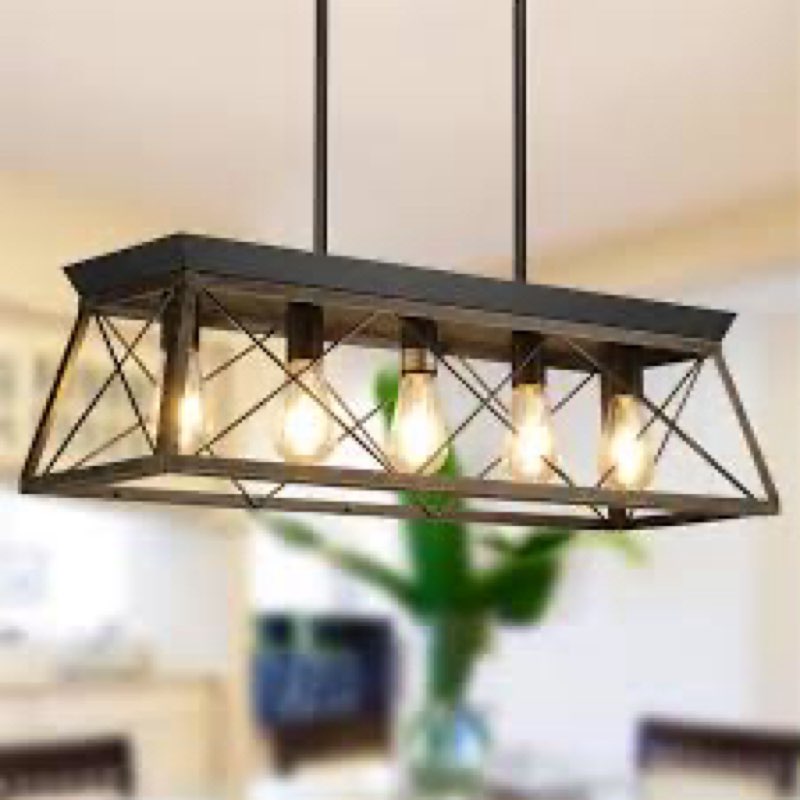 Deizel 5 - Light Kitchen Island Square / Rectangle Pendant