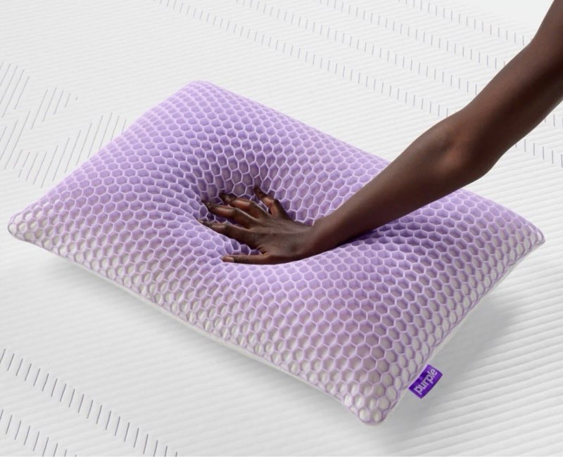 Purple Harmony Hex Grid No Pressure Support Pillow