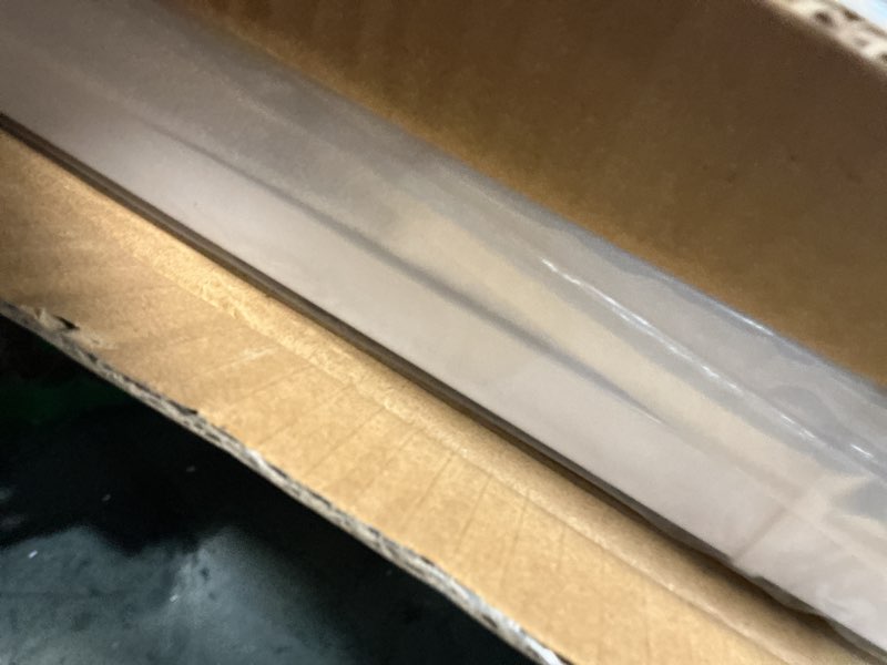 Condition photo showing New/Like New for keny 29.7"-46" baby gate for stairs, auto close dog gates for doorways, pressured mounted no drilling pet gate extra wide, easy walk thru stair gate, 30" tall, white white 29.7-46"wide,30"tall