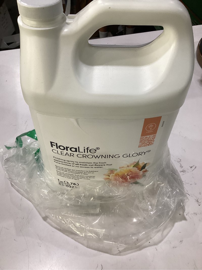 Condition photo showing As Is for smithers oasis floralife clear crowning glory-1 gallon lawn garden, white