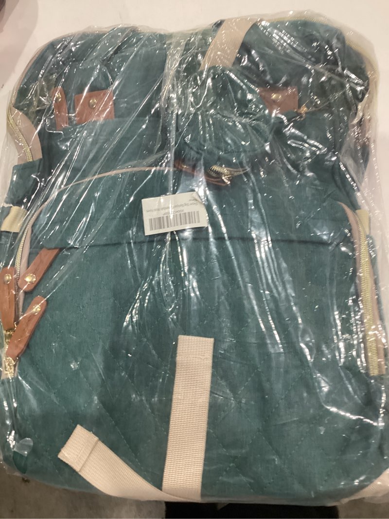 Condition photo showing New/Like New for Diaper Bag Backpack for Girls Boys: Green Toddler Diaper Bag with Changing Pad Baby Backpack Diaper Bag for Mon Dad Newborn Mochila Pañaleras Bebe Niña Niño Baby Registry Search Essentials Must Haves
